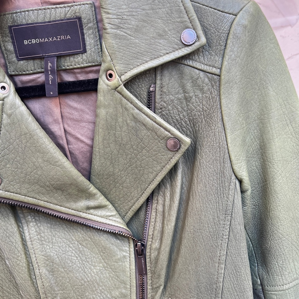 BCBG genuine leather moto jacket - Picture 5 of 6